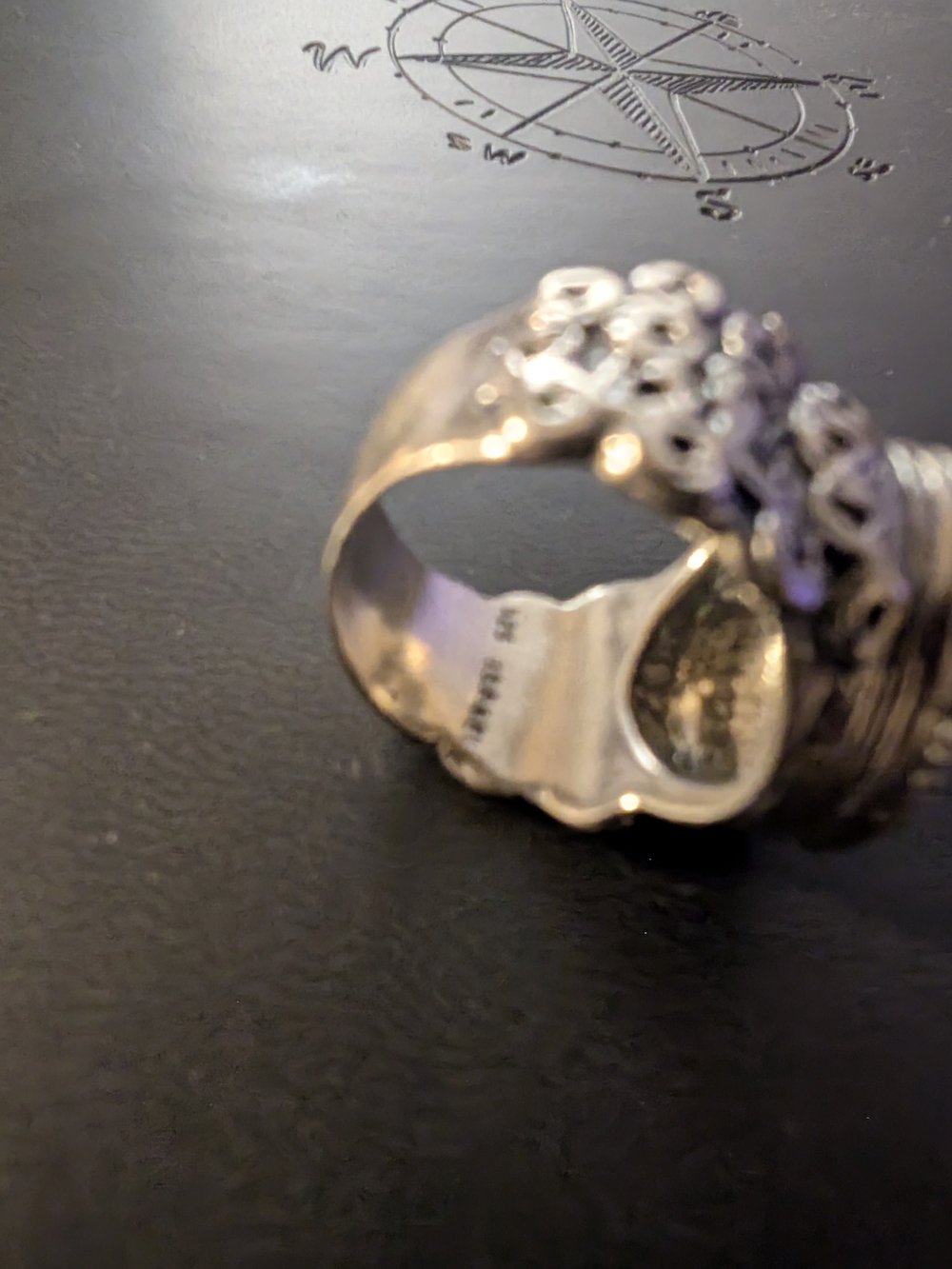 Inspirational Engraved Statement Ring - Sterling Silver - Retired Silpada Sz 6 - Picture 7 of 7